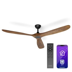 Bahama Breeze Smart Deckenventilator | Massivholz-Rotorblätter | Fernbedienung + App-Steuerung