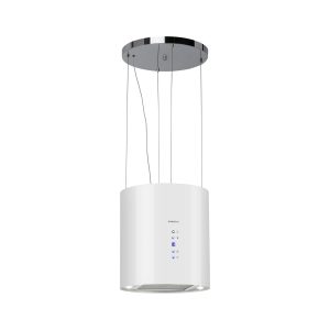 Barett Inselabzugshaube Ø35cm Umluft 558 m³/h LED Aktivkohlefilter