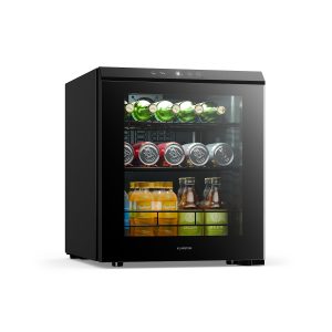Bevora Getränkekühlschrank | 51,5 x 48 cm | LED-Innenbeleuchtung | Schwarz