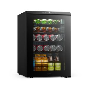 Bevora Getränkekühlschrank | 64,5 x 48 cm | LED-Innenbeleuchtung | Schwarz
