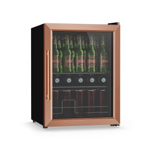 Beersafe Getränkekühlschrank mit Glastür | 64 x 48 cm | 60 Liter | 85 W | Kupfer/Schwarz