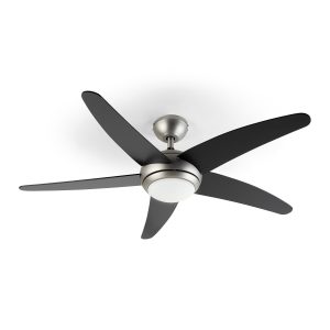 Bolero 2-in-1-Deckenventilator 134cm Leuchte 55W Fernbedienung schwarz