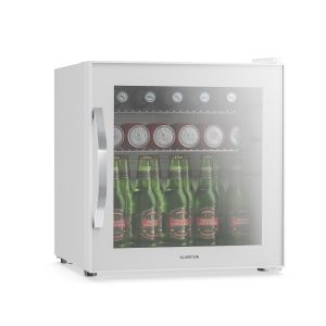 Beersafe Getränkekühlschrank mit Spiegelglastür | 44 x 48 cm | 85 W | 47 Liter | Weiß
