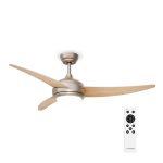 El Paso Deckenventilator mit Licht | 132 cm | 35 W | Leiser Betrieb | Holz