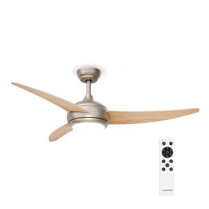 El Paso Deckenventilator mit Licht | 132 cm | 35 W | Leiser Betrieb | Holz
