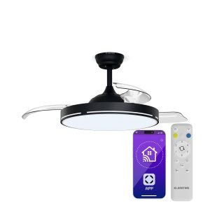 AirFold | Smarter Deckenventilator | Einziehbare Flügel | Dimmbares LED-Licht | Smart