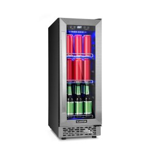 Beerlager 56 Getränkekühlschrank 56l 20 Fl. Glastür Touch-Bedienfeld Edelstah
