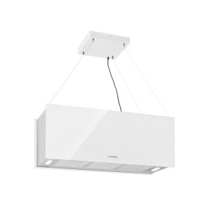 Kronleuchter XL Inselabzugshaube 90cm Umluft 590m³/h LED Touch weiß