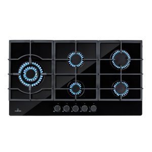 Ignito Chef Edition 5 Zonen Gaskochfeld 5-flammig Sabaf-Brenner Glaskeramik