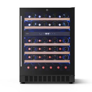 Illuminosa Unterbau-Weinkühlschrank | Dualzone | 129 Liter | 46 Flaschen | 60 cm
