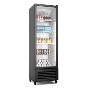 GrandCooler Getränkekühlschrank | 306 L | LED-Beleuchtung | mit Rollen | 4 Regale