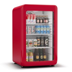 Audrey Evo Getränkekühlschrank | Retro-Design | Glastür | 115 L | EEK C