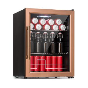 Beersafe XL Kühlschrank 60 Liter 2 Böden doppelt isolierte Panoramaglastür Edelstahl