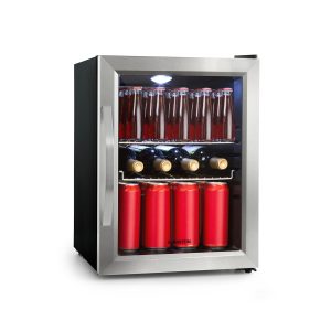 Beersafe M Kühlschrank 33 Liter 2 Böden Panoramaglastür Edelstahl