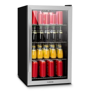 Beersafe 4XL Kühlschrank 124 Liter 4 Böden Panoramaglastür Edelstahl