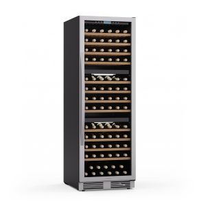 Vinovilla Trio Weinkühlschrank | 144 Flaschen | 3 Zonen | 38 dB | 12 Regale | Kompressor | 413 Liter