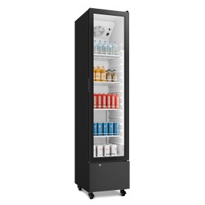 GrandCooler Gastro Getränkekühlschrank | 191,5 x 43 cm | LED-Innenbeleuchtung | Schwarz