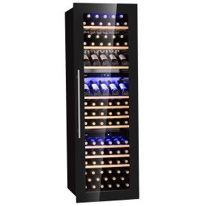 Vinsider 89 Built-In Trio Built-In Weinkühlschrank 5 – 18 °C Touch-Bedienfeld Holzregale