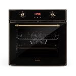 Elizabeth Einbaubackofen Retro 2200 Watt 70l Messingoptik Display